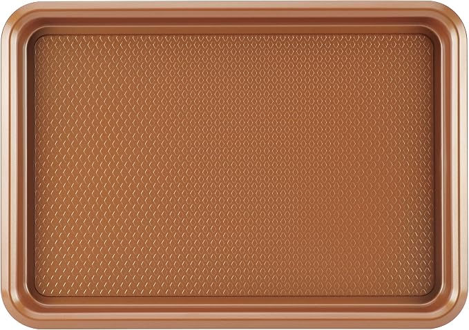 Ayesha Curry Kitchenware Bakeware Nonstick Baking Cookie, Loaf, Cake Pan Set, 7-Piece, Copper