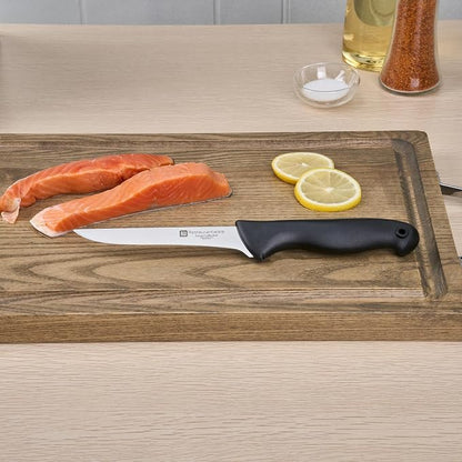 Restaurantware Sensei 6 Inch Boning Knife 1 With Colored Coded Pins Fillet Knife - High-Carbon Stain-Resistant Black German Steel Knife For Fish Ergonomic Handle For Fish Vegetables Or Entrees