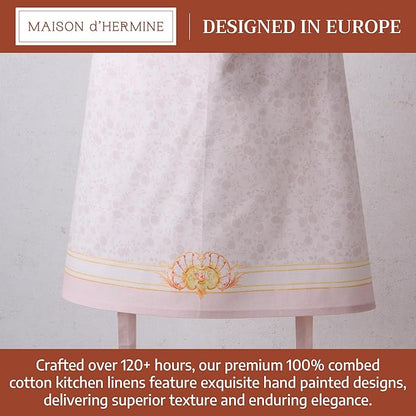 Maison d' Hermine 100% Cotton Apron for women with Pocket Kitchen Chef Apron for Men Cooking Spring Summer