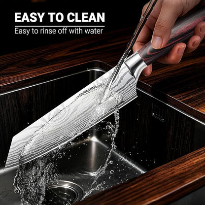 8 Inch Kiritsuke Knife Japanese Chef Knife for Home Kitchen Sushi Fish Meat High Carbon Stainless Steel Kitchen Knife Ultra Sharp Cooking Knives with Ergonomic Handle, Great Gift for Men Women