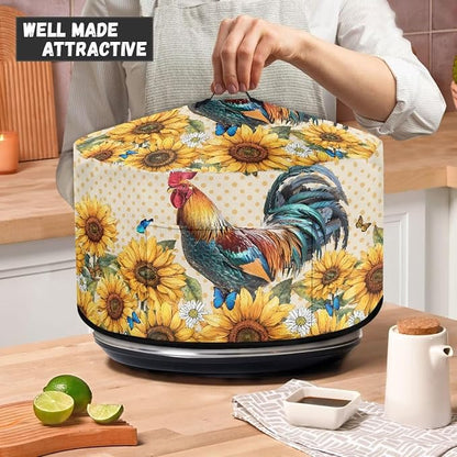 Sunflower Rooster Slow Cooker Dust Cover Compatible with 6-8 qt Crock for Pot Daisies Small Kitchen Appliance Decor Dust Cover Butterflies