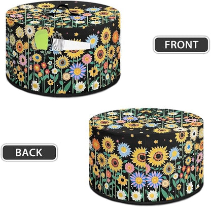 Sunflower Daisy Slow Cooker Cover for Pot Dust Cover Fits for Most 6-8 Quart Oval Slow Cooker Dustproof Small Appliance Accessories Decor