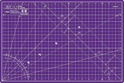 Elan Cutting Mat A3 Pink & Purple, Self Healing Cutting Mat 12x18 Inch, 5-Ply Craft Board Pink, Hobby Board for Crafts 12x18 Inch