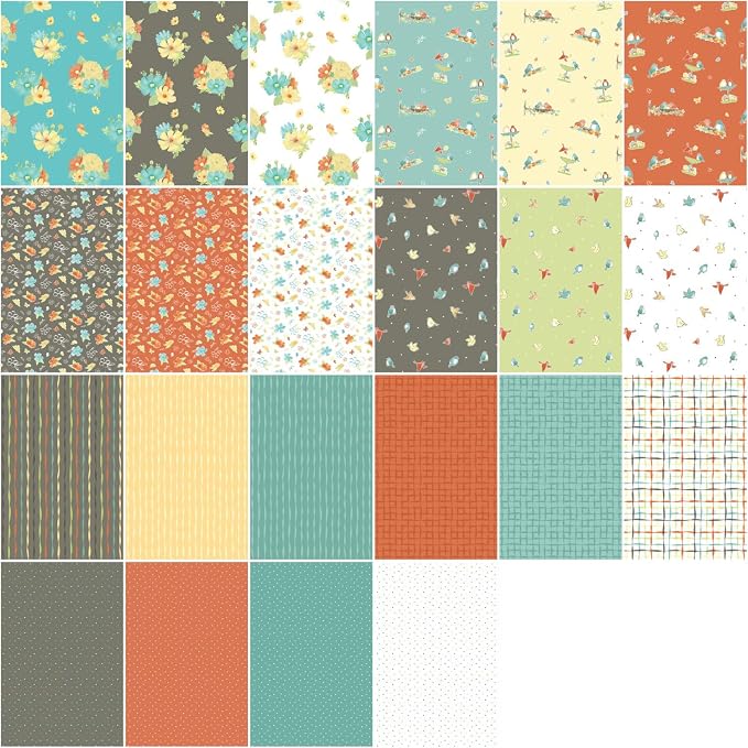 Tara Reed Happy at Home Rolie Polie 40 2.5-inch Strips Jelly Roll Riley Blake Designs RP-13700-40