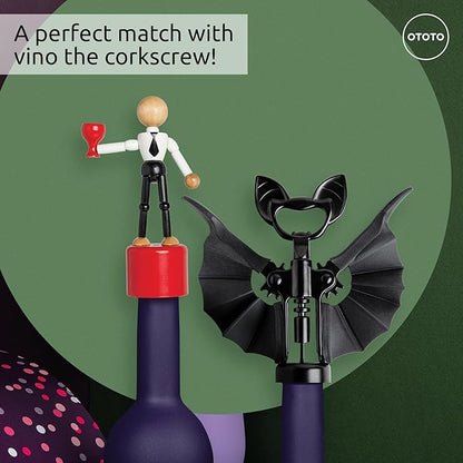 OTOTO Collapsible Wine Bottle Stopper - Wine Cork, Wine Cap - Unique Kitchen Gadgets, Cooking Gifts for Women, Kitchen Essentials, Kitchen Utensils, Funny Gift, Kitchen Accessories (Wasted)