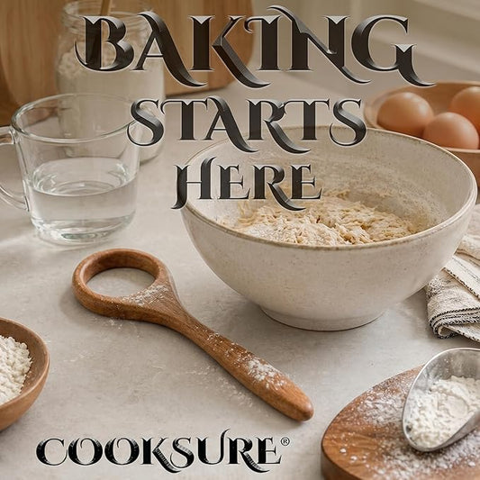Traditional Danish Dough Whisk for Sourdough 13 Inch – Super Sturdy Bread Whisk with Smooth Wooden Handle