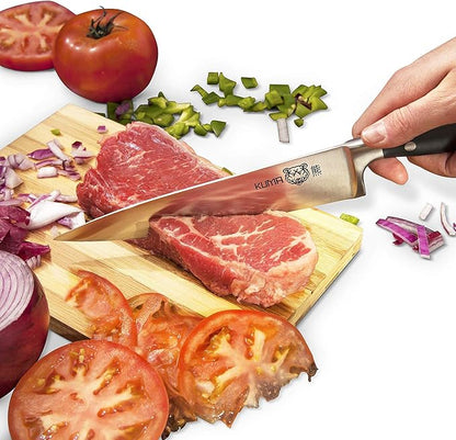 KUMA Multi Purpose Chef Knife (Set of 3) - Razor Sharp Out Of The Box - 8 Inch Chefs Knife for Carving, Slicing & Chopping - Ergonomic Handle - Professional Cooking Kitchen Knife - Cuts Like A Dream