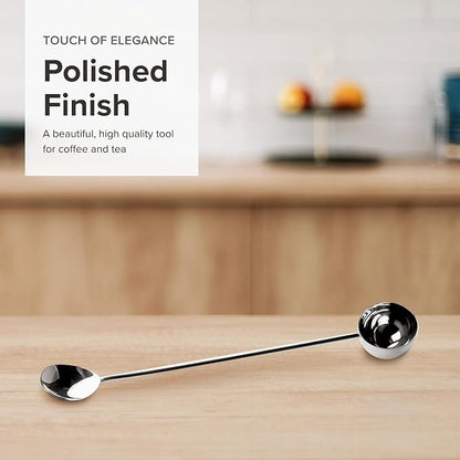 Frieling Coffee Spoon & Stirrer - 2-Tablespoon, Silver, 11-Inch Handle - Stainless Steel Measuring Scoop & French Press Stirring Spoon, Dishwasher Safe