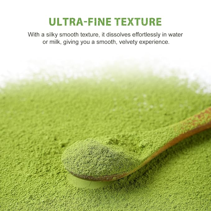Soeos Organic Matcha Powder, Matcha Green Tea Powder, 2 oz (2 Pack), Total 4 oz, Antioxidant-Rich Matcha Powder for Lattes, Smoothies and Baking, Recyclable Bags