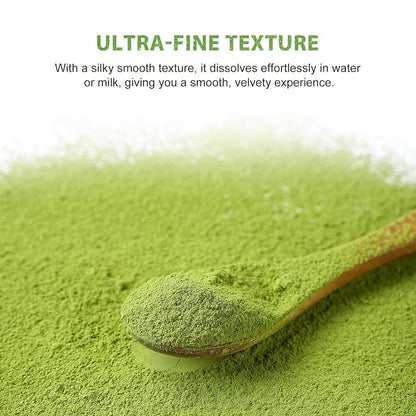 Soeos Organic Matcha Powder, Matcha Green Tea Powder, 2 oz (2 Pack), Total 4 oz, Antioxidant-Rich Matcha Powder for Lattes, Smoothies and Baking, Recyclable Bags