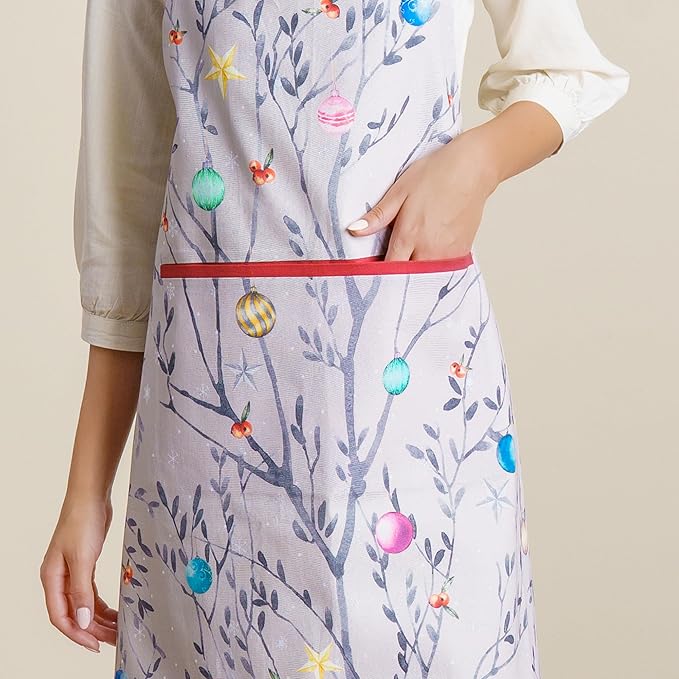 Maison d' Hermine 100% Cotton Apron for women with Pocket Kitchen Chef Apron for Men Cooking Spring Summer