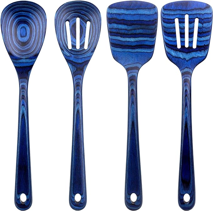 Totally Bamboo Baltique Malta Collection 4 Piece Cooking Utensil Set, Ready for Nonstick