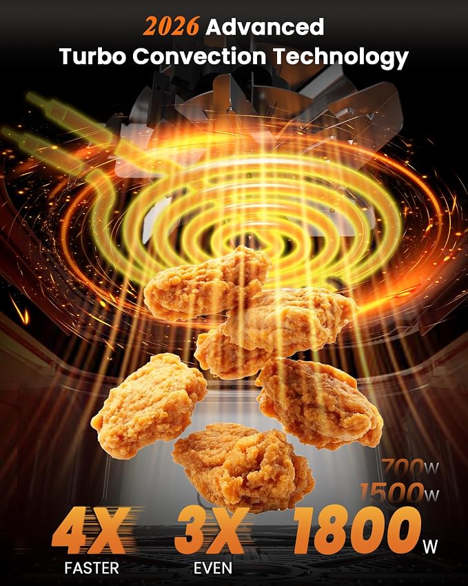 Nuwave Brio Plus Air Fryer 8 Qt, New & Improved, PFAS-FREE, 7 Digital One-Touch Cook Functions that AIR FRY, BAKE, ROAST, DEHYDRATE, TOAST, REHEAT, PREHEAT, 150 Presets, 50°F~400°F (Black)