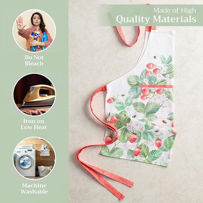 Maison d' Hermine 100% Cotton Apron for women with Pocket Kitchen Chef Apron for Men Cooking Spring Summer