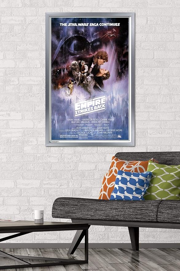 24X36 Star Wars: Saga - The Saga Continues Wall Poster, 36L" x 24W", Silver Framed Version