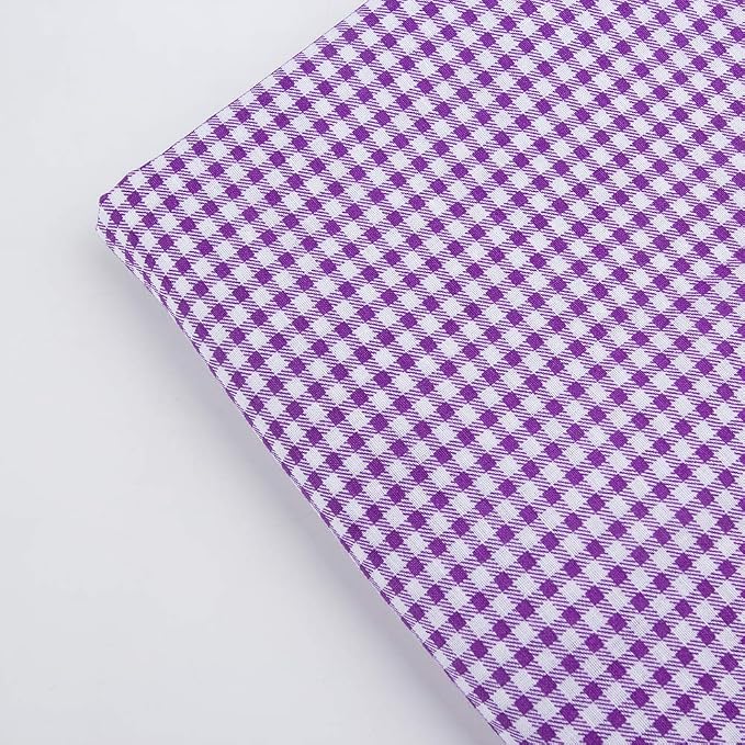 7Pcs 20" x 20" Cotton Fabric DIY Making Supplies Quilting Patchwork Fabric Fat Quarter Bundles DIY for Quilting Cotton Patchwork Cushions (Purple, 20" x 20")