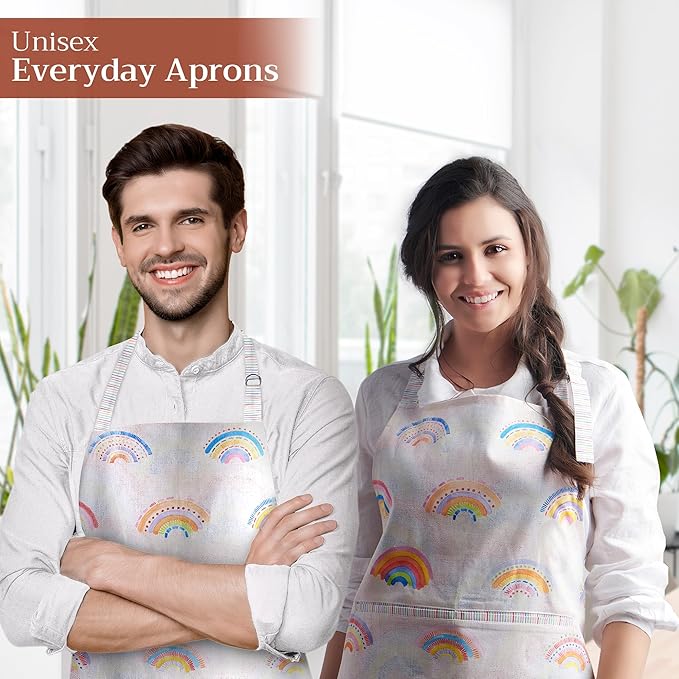 Maison d' Hermine 100% Cotton Apron for women with Pocket Kitchen Chef Apron for Men Cooking Spring Summer
