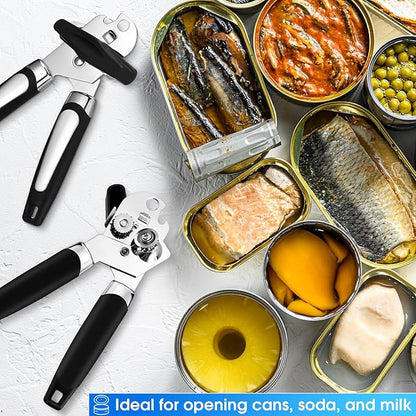Gisafai 30 Pcs Manual Can Opener Bulk with Sharp Blade Smooth Edge Multifunctional Kitchen Gadget Handheld Openers Large Handheld Knob Can and Bottle Animals for Dorm Kitchen Essentials Gifts