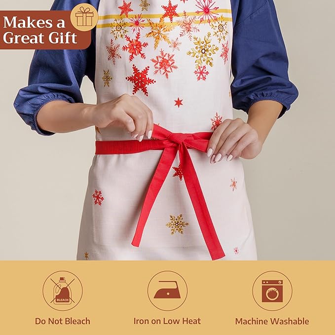 Maison d' Hermine 100% Cotton Apron for women with Pocket Kitchen Chef Apron for Men Cooking Spring Summer