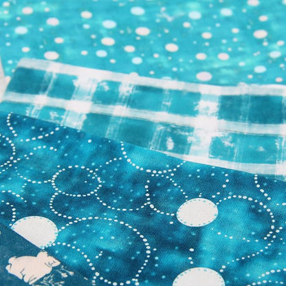 Threadart Exclusive 20 Fat Quarter Bundles - Teal Vintage Prints 100% Cotton Fabric - Premium 100% Cotton Quilting Fabric - No Duplicates - Full Size Fat Quarters 18"x21" - Teal