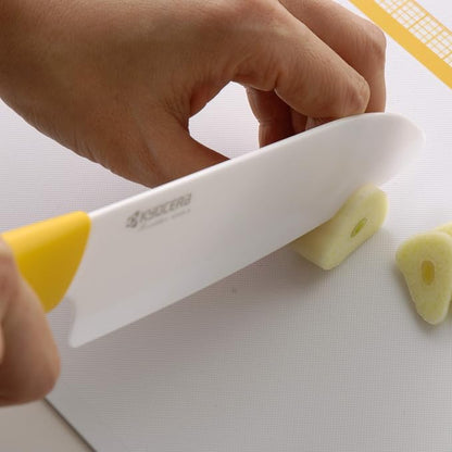 Kyocera 3Piece Advanced ceramic Revolution Series Knife Set, Yellow,White