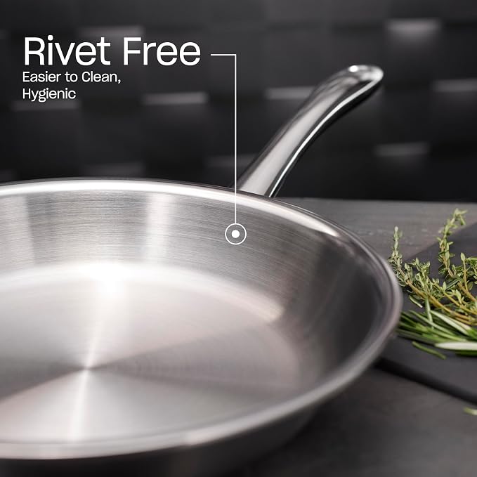 Fissler M5 Pro-Ply Stainless Steel 5 Piece Cookware Set, Made in Germany, Compatible with Induction, Gas, Electric Cooktops, 5-Ply Clad, Oven Safe up to 450°F