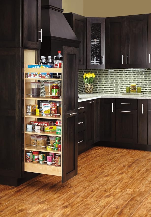 Rev-A-Shelf PULLOUT, Pant Try, Wood, 51" H X 8" W