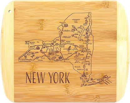 Totally Bamboo A Slice of Life New York State Serving and Cutting Board, 11" x 8.75"