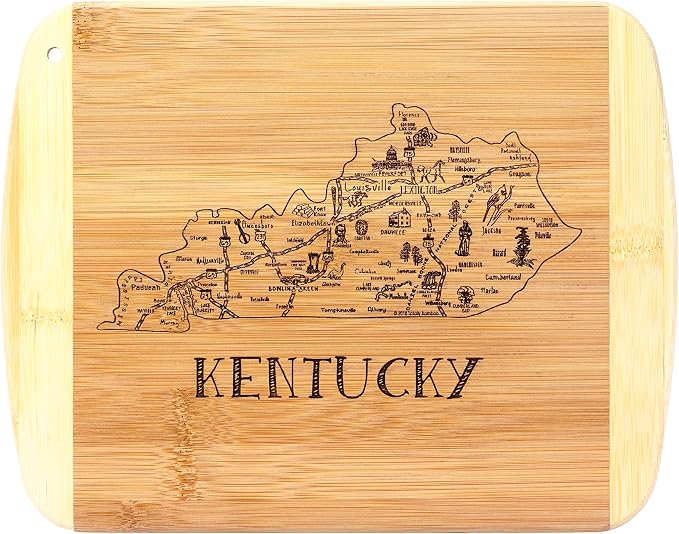 Totally Bamboo A Slice of Life Kentucky State Serving and Cutting Board, 11" x 8.75"