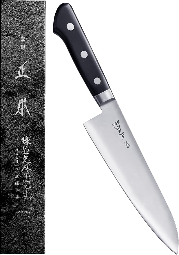 MASAMOTO VG Japanese Chef Knife 9.4" (240mm) Gyuto Professional Chef's Knife, Ultra Sharp Japanese Stainless Steel Blade, Duracon Handle, Made in JAPAN