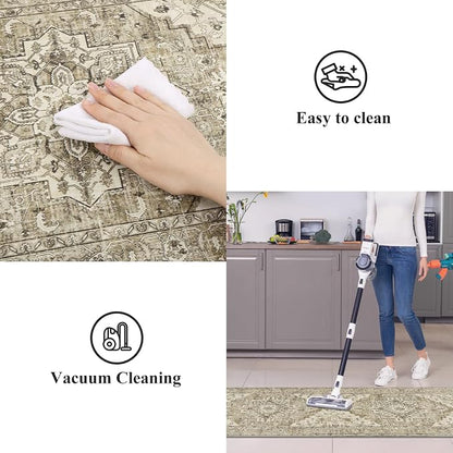 Cushioned Kitchen Rug Sets 3 Piece Anti Fatigue Mats for Floor Non Slip Waterproof Comfort Standing Mat Runner for Home Office, Sink, Laundry