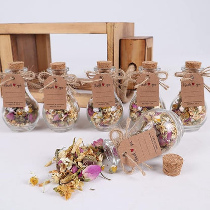 HTF Pack of 5 Personalized Wedding Gifts, Tea Party Favors for Women, Wedding Decor, Bridesmaid Gifts, Bridal Shower Gifts, Engagement Gift, Wedding Decorations for Guests (Jar, Mixed)