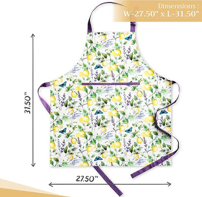 Maison d' Hermine 100% Cotton Apron for women with Pocket Kitchen Chef Apron for Men Cooking Spring Summer