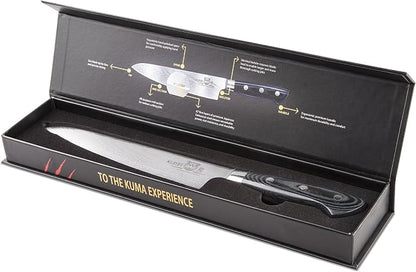 Damascus Kitchen Knives - Made with Japanese Cold Steel - Easy Glide for Precision, Carving, Dicing & Mincing - Round Bolster & Comfort Grip Provides Hours of Easy Use - 3 Pack