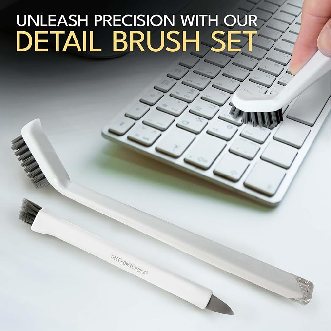 Grout Cleaning Brushes Set (3 Pcs) Deep Cleaner Multi-Purpose Stiff Bristle Brush, Cleaning Toothbrush for Cleaning Corners, Spaces, Tile, Shower, Window & Door Track, Floor, Juicers and Tight Spaces