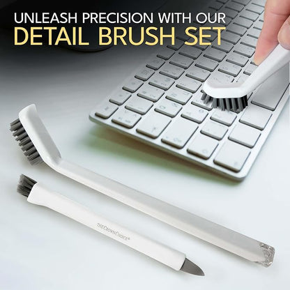 Grout Cleaning Brushes Set (3 Pcs) Deep Cleaner Multi-Purpose Stiff Bristle Brush, Cleaning Toothbrush for Cleaning Corners, Spaces, Tile, Shower, Window & Door Track, Floor, Juicers and Tight Spaces