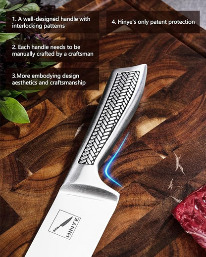 8 Inch High Carbon Stainless Steel Chef Knife - Sharp Kitchen Knife with Unibody Design, Ideal for Family & Restaurant Use, Presented in a Gift Box