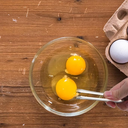 Egg Chalaza Removal Tongs, Toothed Design Eggshell Fragment Membrane Remover Tong Stainless Steel Multipurpose Egg Chalazae Tool Essential Kitchen Tool for Cooking Food Cake Bakers Pastry Chefs