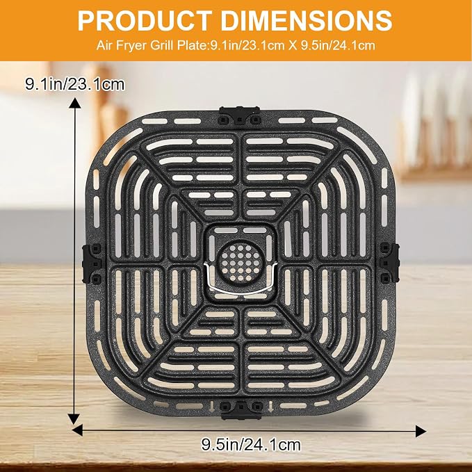 GWY Air Fryer Accessories for Instant Vortex Plus 6QT instant pot vortex plus 6QT Clear Cook Air Fryer, Original Air Fryer Replacement Tray Grill Pan Plate Crisper Plate Rack Parts