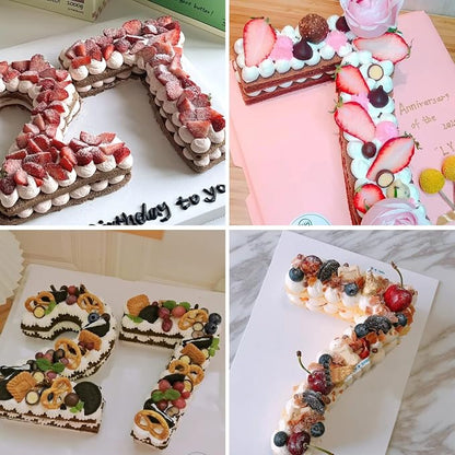 Dioycli Number Cake Molds for Baking 3D Silicone Cake Molds DIY Personalized Cake Pan for Birthday Wedding and Anniversary Number 7 Cake Pan of 10 Inch
