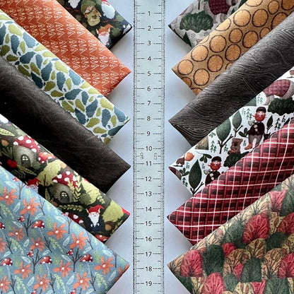 Mixed Pattern Cotton Fabric Bundle – 60 Pre-Cut Squares (8×8 inch), 100% Cotton 140 GSM, Eco Digital Print, Made in Turkey