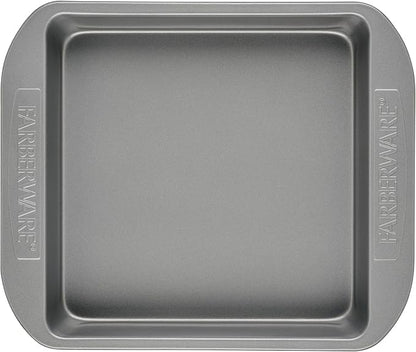 Farberware Nonstick Bakeware 9x9 Baking Pan, Square Cake Pan, Gray