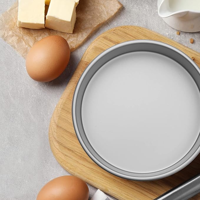 Last Confection 7" x 4" Round Cake Pan, Anodized Aluminum Cake Pan Baking Tin Mold, Professional Bakeware