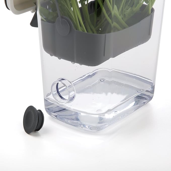 ProKeeper Herb Keeper – 1-Piece, White, with Removable Silicone Drain Plug, BPA-Free Plastic
