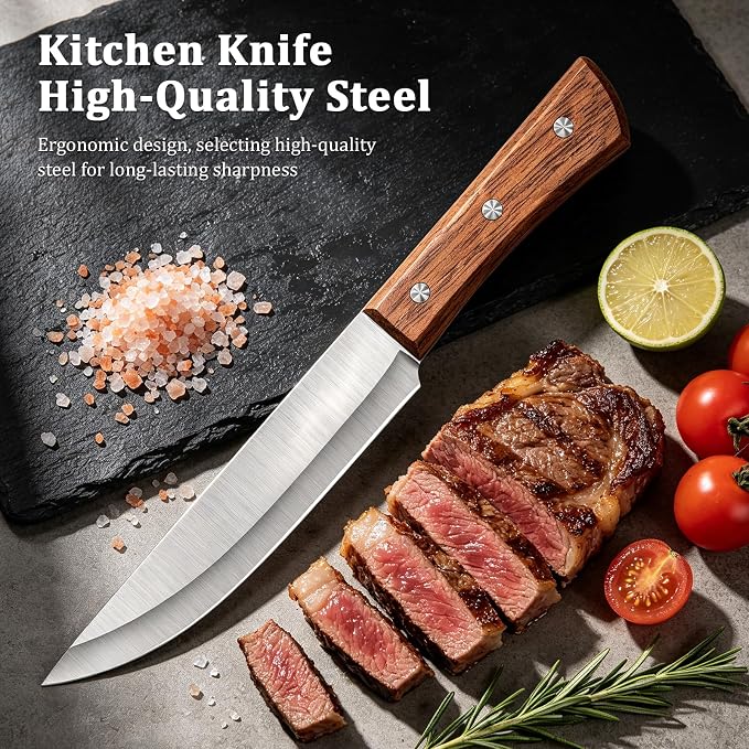 Chef Knife,11.2" Professional Kitchen Knife for Cooking,Made of Stainless Steel,Ultra Sharp for Cutting food,with Ergonomic Handle,for Home & Restaurant