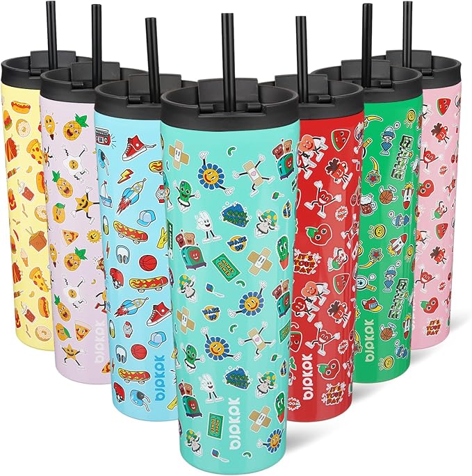BJPKPK 30oz Stainless Steel Insulated Tumbler With lid And Straw Travel Coffee Thermal Tumblers Cup For Women And Men,Spring Party Green