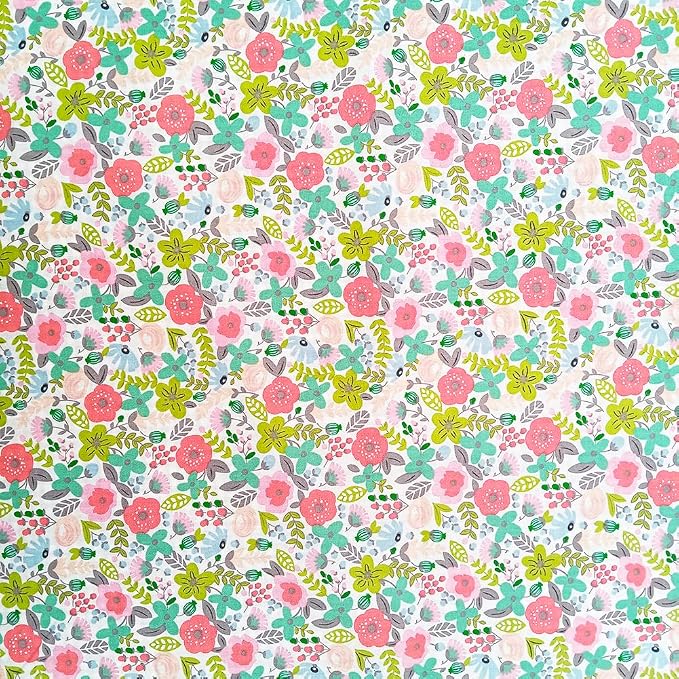 Fabric, 8 pcs/lot Fat Quarter Fabric Bundles 100% Cotton 19.69" x 19.69" (50cm x 50cm) Quilting Cotton Craft Pre-Cut Squares Sheets for Patchwork Sewing Quilting Crafting, Floral Pattern.