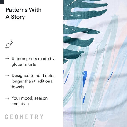 GEOMETRY Kitchen Tea Towels - Quick Dry Microfiber Dish Towels for Kitchen Create, 18" x 30" 1 Pack