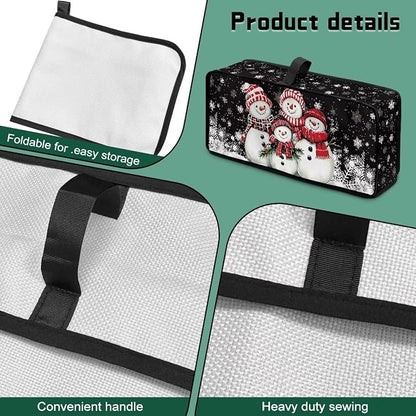 Christmas Toaster Cover 2 Slice Cute Snowman Water-Resistant Folding 2 Slice Slim Toaster Cover, Heat-Resistant Thanksgiving Protective Covers for Small Appliance