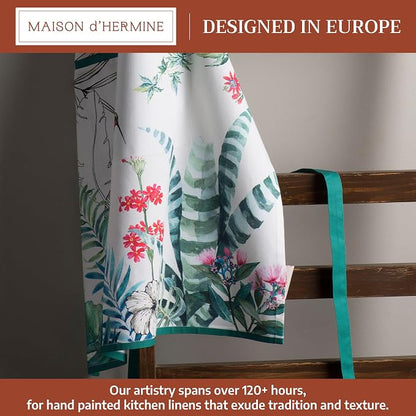 Maison d' Hermine 100% Cotton Apron for women with Pocket Kitchen Chef Apron for Men Cooking Spring Summer